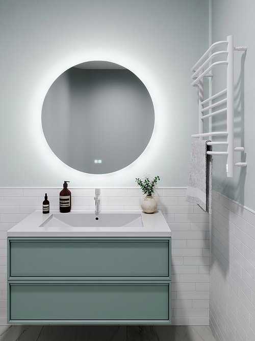 Зеркало с LED подсветкой Прато quick touch Back + антизапотевание